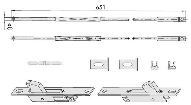 Kit deviatori con aste interne 06443.00 