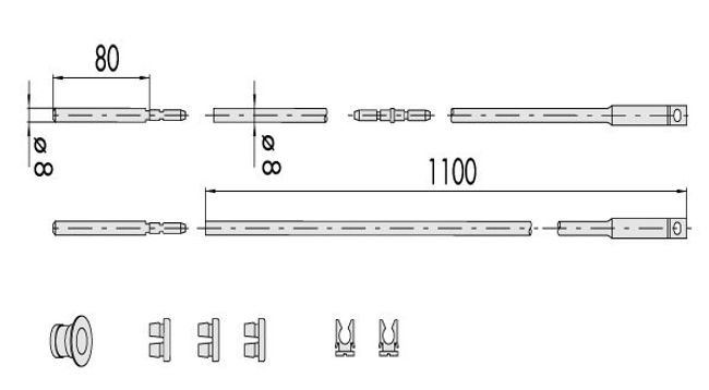 Kit aste interne diritte 06441.10 