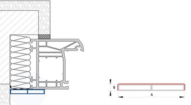 Coprifilo rettangolare PVC spessore mm.7,0 bianco 