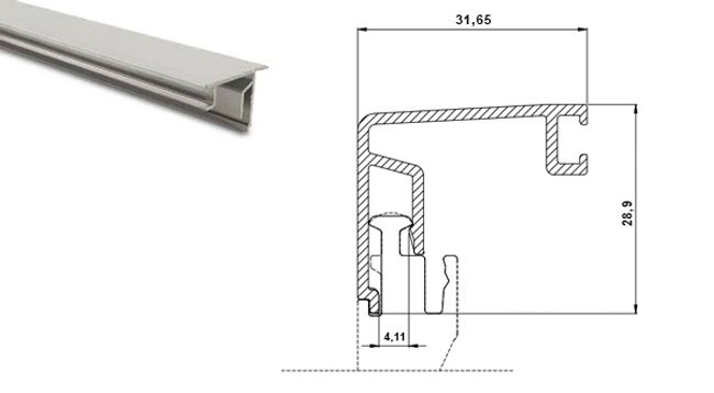 Carter copertura laterale interno per GLASS U P3 TOP 