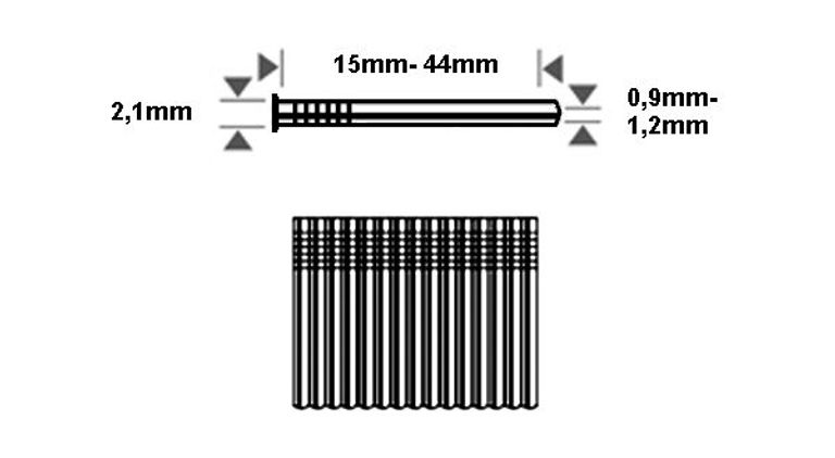 Spilli D.0,9mm con testa Mod.TI PIN