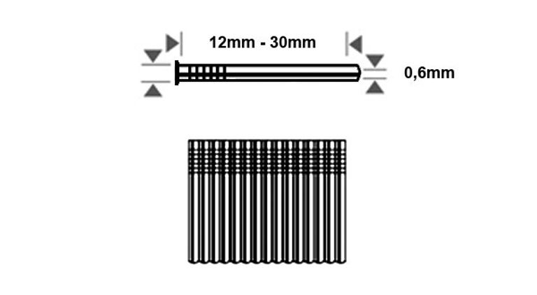 Spilli D.0,6mm con testa Mod.MG 