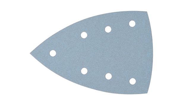 Triangolo abrasivo mm.100x150 Mod.GRANAT con 7 fori 