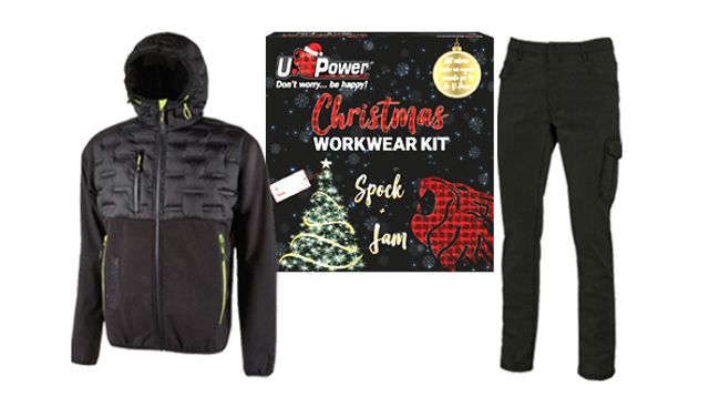 Christmas kit giacca e pantaloni U-POWER black carbon 