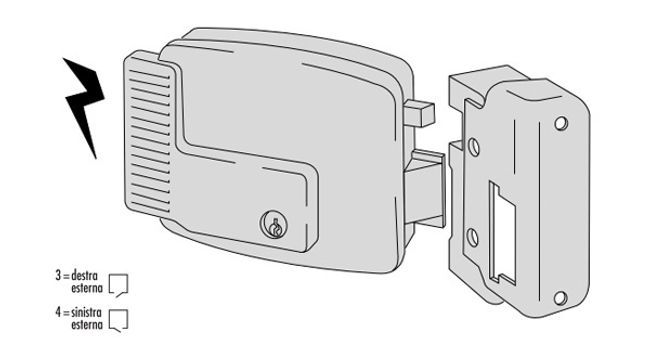 Serratura elettrica per cancello Mod.11921.N7 