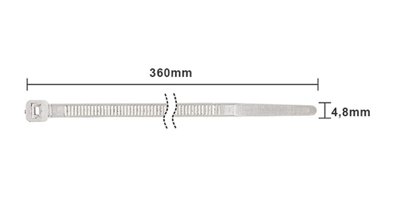 Fascette di cablaggio in nylon bianco-naturale Mod.JK04 