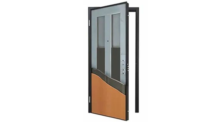 Porta blindata cl.3 serie STEEL C TELAIO BIANCO - PAN. INT./EST. LISCIO BIANCO CARENA