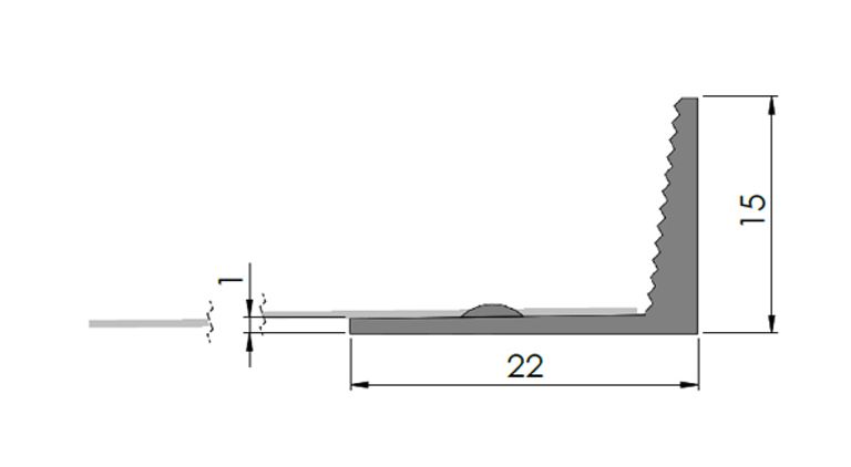 Profilo terminale con rete per intonaco Mod.PAP (KP00_PAL6WS-250B25)