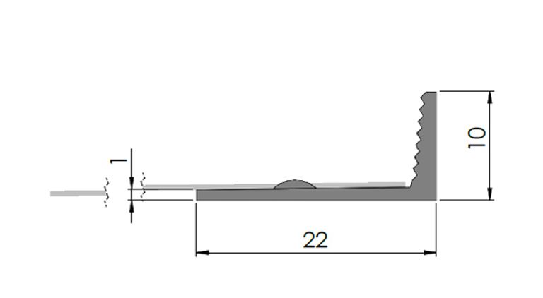 Profilo terminale con rete per intonaco Mod.PAP (KP00_PAL6WS-250B25)