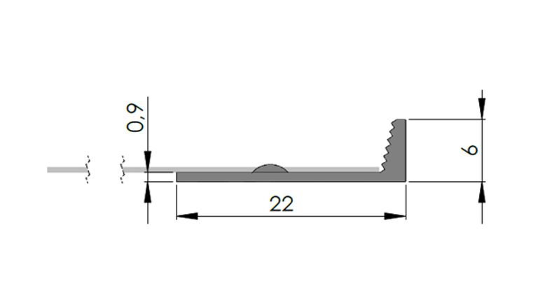 Profilo terminale con rete per intonaco Mod.PAP (KP00_PAL6WS-250B25)