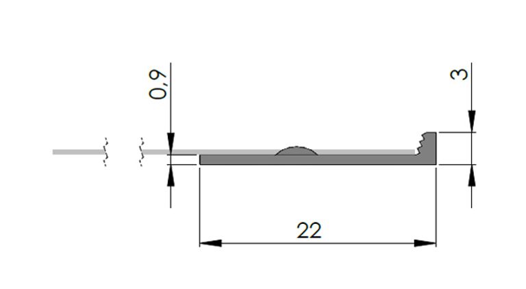 Profilo terminale con rete per intonaco Mod.PAP (KP00_PAL6WS-250B25)