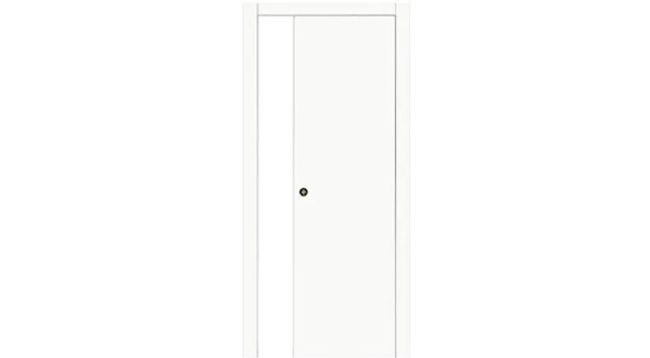 Porta scorrevole IDOOR 800 cieca telaio sp.12,5mm bianco opaco 