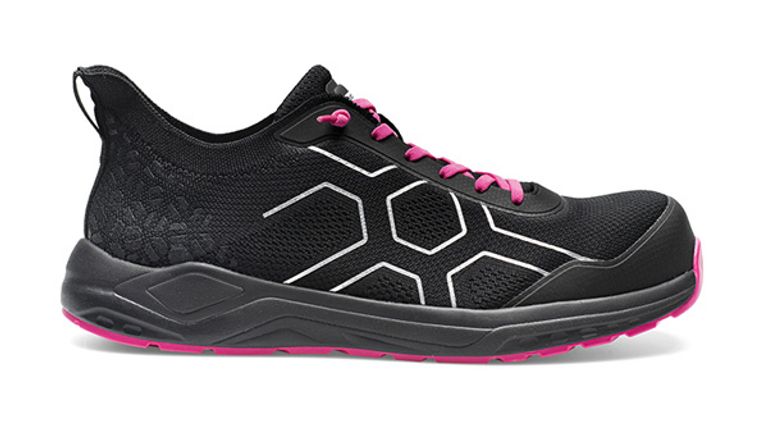 Scarpa bassa S1PS FO SR HRO Mod.ELETTRA nero/fucsia 