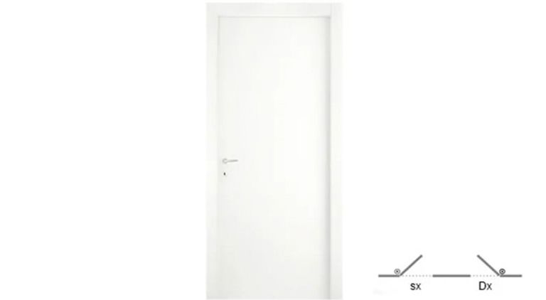 Porta NATURA cieca telaio sp.12,5mm bianco opaco 