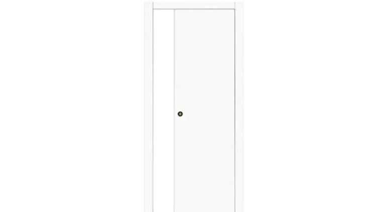 Porta scorrevole IDOOR 800 cieca telaio sp.12,5mm bianco opaco 