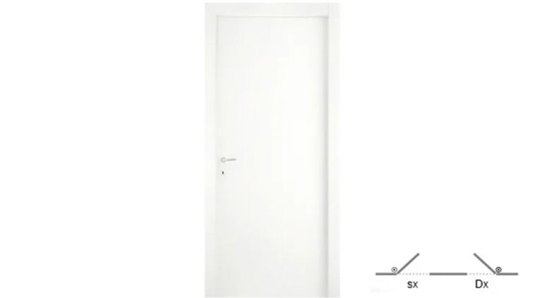 Porta NATURA cieca telaio sp.12,5mm bianco opaco 