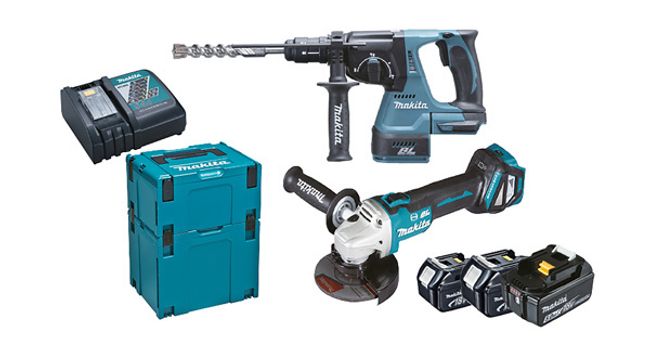 Combo kit 2 utensili MAKITA a batteria 18V Mod.DLX2256TJ1 (disp.fino esaur.scorte)