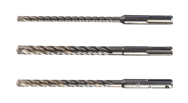 Set 3 punte per calcestruzzo SDS-PLUS 4 taglienti Mod.NEMESIS II 