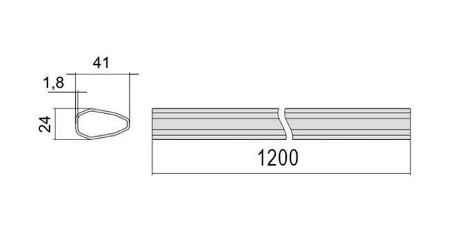 Barra orizzontale per antipanico ALPHA Mod.07A07 