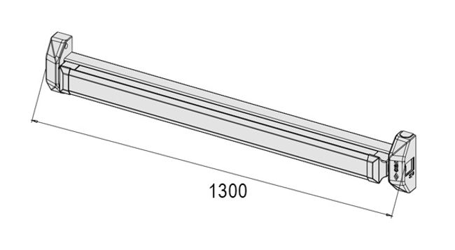 Antipanico triplice PUSH-BAR ALPHA Mod.5M811 