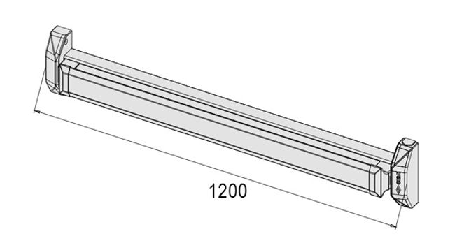 Antipanico duplice PUSH-BAR ALPHA Mod.5M816 