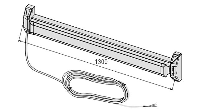 Antipanico triplice PUSH-BAR ALPHA motorizzato Mod.5M851 (TRIPLICE)